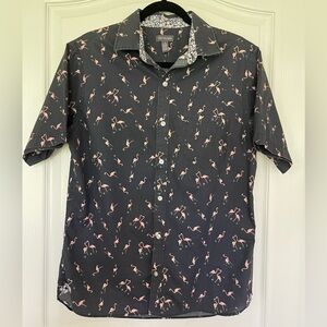 Van Heusen Blue and Pink Casual Button Down Shirt